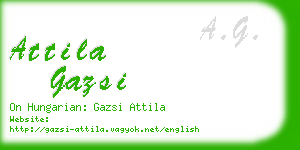 attila gazsi business card